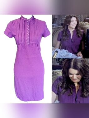 *RARE* ASO Gilmore Girls Dress Vintage Wool Designer Purple Size XS/2 Y2K